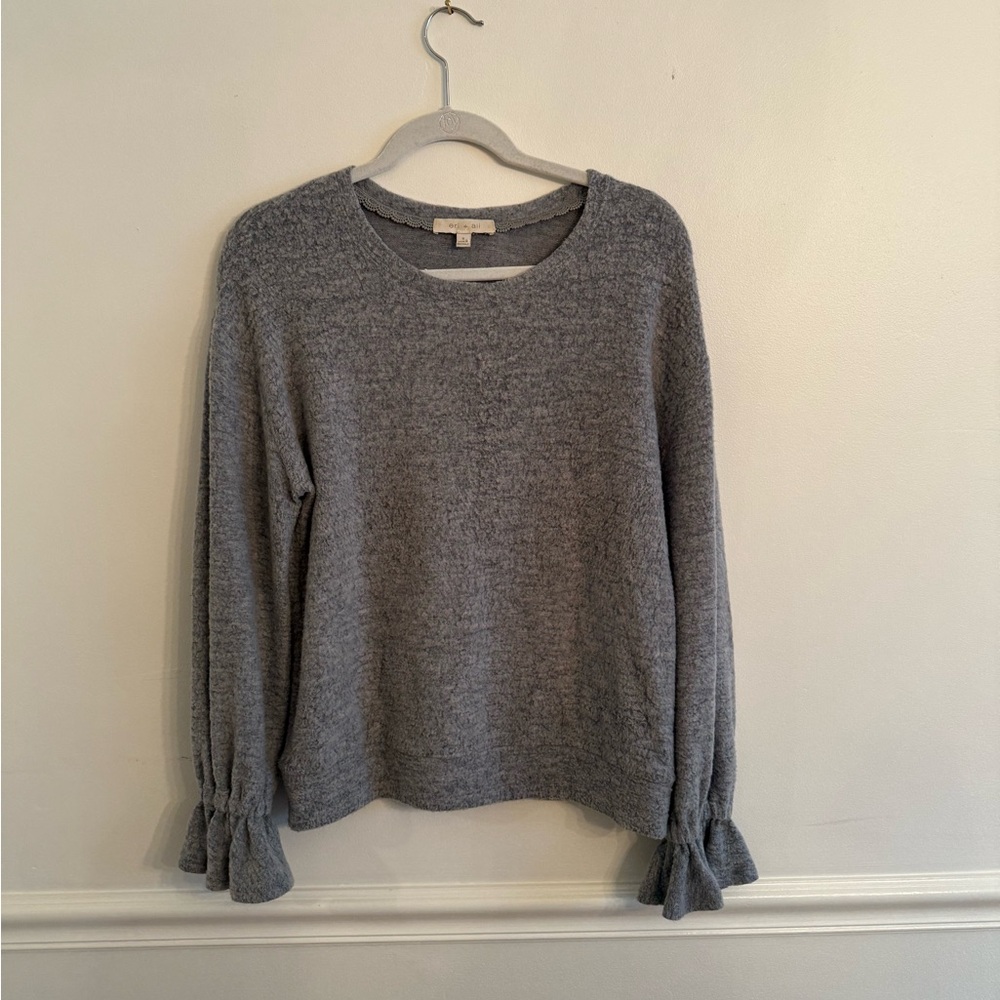 Anthropologie Gray Crew Neck Sweater